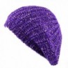 The Hat Depot 700HAT51 Women's Sequin Knit Beret One Size Tam Hat - Purple - C4127WERFK1