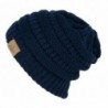 ANGELA & WILLIAM Winter Warm Thick Cable Knit Slouchy Skull Beanie Cap Hat - Navy Blue - C6126RND9JT