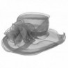 Lawliet Womens Kentucky Derby Sun Hat Wide Brim Wedding Church Racing A002 - Grey - CA11MP67YUN