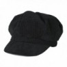 Belsen Unisex Cotton Corduroy Newsboy Cap Gatsby Ivy Hat - Black - CQ12LOAGL2V