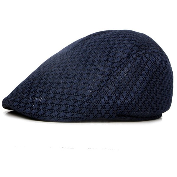 Mens Duck Mesh Polyester Cap Golf Driving Sun Flat Cabbie Newsboy Hat ...