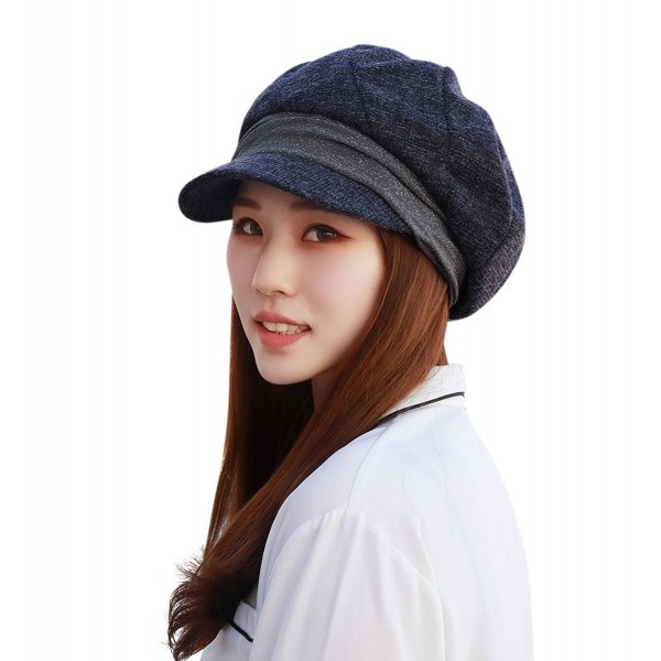 Home Prefer Womens Hat with Visor Newsboy Hat Ivy Cap Banded Beret - Vintage Blue - CW186YNIRSX Home Prefer Womens Hat with Visor Newsboy Hat Ivy Cap Banded Beret - Vintage Blue - CW186YNIRSX