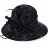 Womens Flower Ribbon Church Cloche