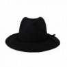 YueLian Women Wool Fedora Jazz Panama Hats Caps with Brim - Black - CR11QB4ONN1