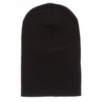 MIRMARU Plain Beanie Knitted 2Black in Men's Skullies & Beanies