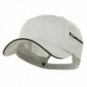 Low Profile Washed Side Zipper Pocket Cap - White Black - CW113HASN37