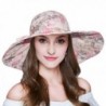 AOMUU Women Summer Sun Hat Outdoor Foldable Wide Brim Beach Cap - Pink Beach Hat - CT183YK42MD