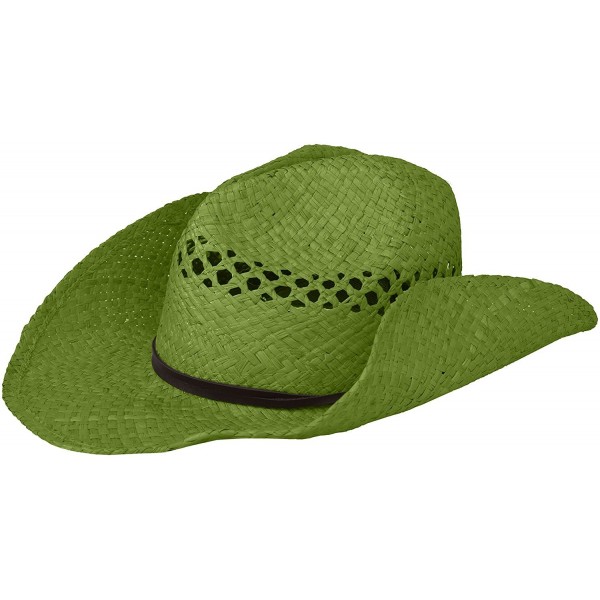 San Diego Hat Company Women's Raffia Cowboy Hat - Green - C0115EM34AX