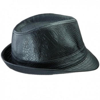 Samtree Fedora Classic Leather 02 Black in Women's Fedoras