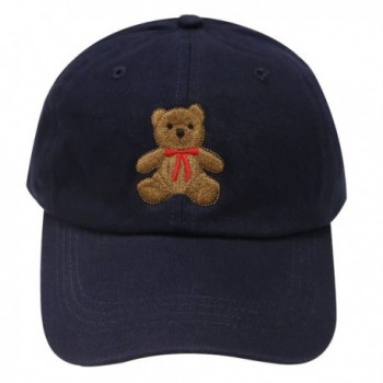 C104 Teddy Bear Cotton Baseball Cap 14 Colors - Navy - C112LC6Z1XD