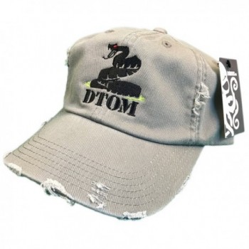 DTOM Don't Tread On Me Tactical Distressed Hat Olive Green Gadsden Flag cap - CQ129HZZ5HX