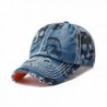 Casual Denim Baseball Cap with Skull Printing Adjustable Hat Caps for Men Women Unisex-teens - 13bk - CT182XM5T95