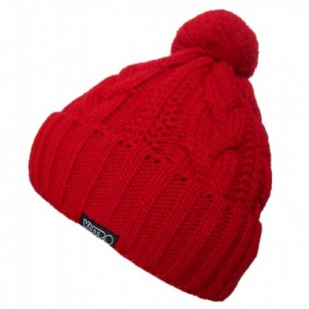 YUTRO Fashion Classic Cable Wool Knitted Winter Ski Beanie Hat - Red - CU11K4273XX