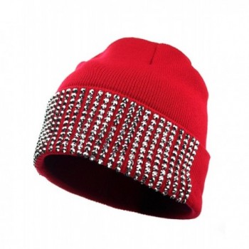 NYFASHION101 Rhinestone Studded Winter Beanie