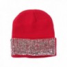 NYFASHION101 Rhinestone Studded Winter Beanie in Women's Skullies & Beanies