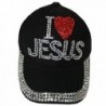 I Love Jesus Girl Ladies Denim Jean Campagne Adjustable Baseball Cap Hat - Black - CX12HLGT8TB