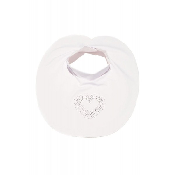 Sunbib Glamour UPF 50+ Sun Protection for Women's Neck and Chest One Size - White Heart - C3127D93739