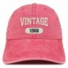 Trendy Apparel Shop Vintage 1968 Embroidered 50th Birthday Soft Crown Washed Cotton Cap - Red - CZ12NVDDY1B