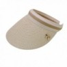 YAOSEN Women's Straw Sunhat Roll Up Large Brim Sun Visor Fashion Bowknot Summer Cap - Beige - CK182W8YC8L