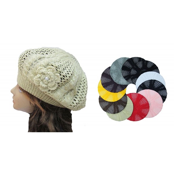 OPT. Wholesale 12 Pieces Crochet Knit French Beret Tam Hats. - CG11CYMF1U3