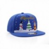 MERRY XMAS Christmas Tree & Snowman Snapback Baseball Cap - C017Z26M7CE
