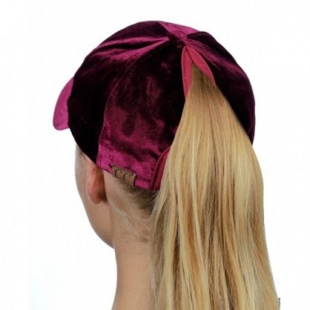 C C Ponytail Adjustable Baseball Burgundy