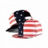 Flag Snapback Hat Cap Color Matching Flat Brim Hip-hop Cap - Red - C111OUVV353