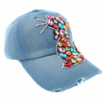 Elonmo Crystal Baseball Jewel Rhinestone in Women's Baseball Caps