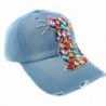 Elonmo Crystal Baseball Jewel Rhinestone in Women's Baseball Caps
