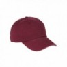 Big Accessories 6-Panel Washed Twill Low-Profile Cap - Maroon - CT12H1I2DC3