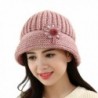 Saingace Women Winter Hat- Fashion Lady Warm Beanies Crochet Knitted Flower Cap - Purple - CR12O5576MV