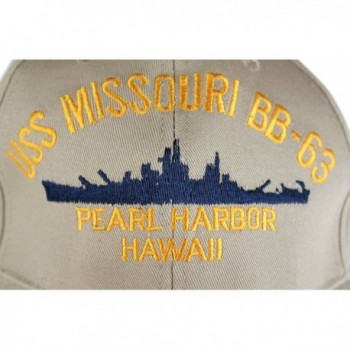 Embroidered Missouri Battle Ship Khaki