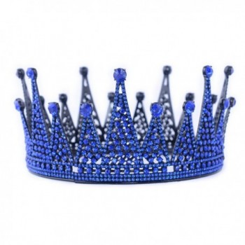 FF Full Round Pageant Crown Rhinestone Queen Crown for Princess - CH17YLOIZQK