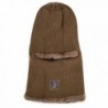 Editha Unisex Woolen Yarn Knit Beanie Hat Scarf Winter Warm Hoodie Hat Cycling Hiking Skull Cap - Khaki - C2187N592YK