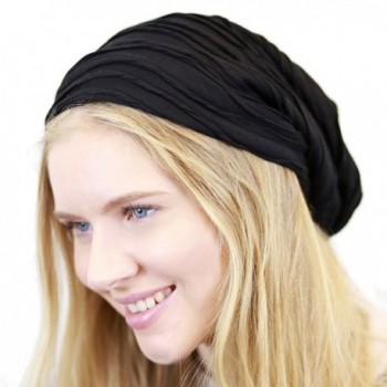 THE HAT DEPOT 200h2800 Unisex Baggy Wrinkled Slouch Fleece Lining Beanie Hat - Black - CE1258M7HS9