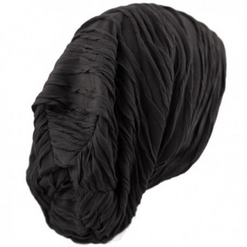 200h2800 Unisex Baggy Wrinkled Slouch Fleece Lining Beanie Hat - Black ...