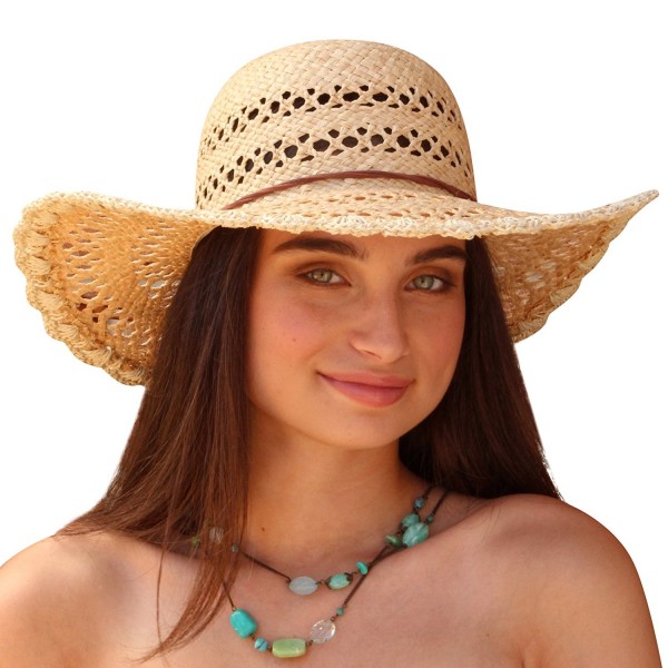 St. Barts Women's Straw Sun Hat (Natural) - CG12O0JF2R5