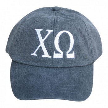 Mega Greek Womens Chi Omega Baseball Cap - Charcoal - CX12N8UGZ63