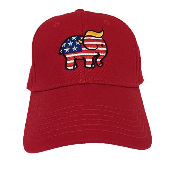 Caps.Co Donald Trump Hats - Make America Great (Red Trump Hair on Republican) - C8120WLK1H5