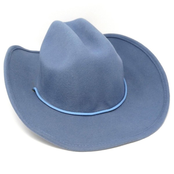 Fashion Helpers Women's Wool Cowboy Hat with Shapeable Brim - Royal Blue - C911NFQPC5B