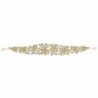 LY8 Chic Bridal Silver Tone Rhinestone Floret Features Cute Tiara Headband for Wedding - Golden - C3184DTK7QQ