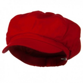 Big Size Cotton Newsboy Hat - Red (For Big Head) - CT1172V56KB