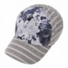 ZLYC Women High Quality Cotton Striped Floral Pattern Baseball Adjustable Hat Cap - Gray - CQ12EFP8M4D