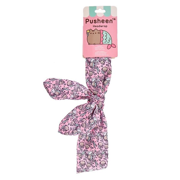 Claire's Girl's Pusheen Mermaid Front-Bow Headwrap in Pink - CW186TCCZMU