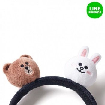 LINE FRIENDS Brown Plush Dolls in Women's Headbands in Women's Hats & Caps