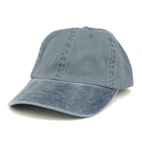 Armycrew Low Profile Plain Washed Pigment Dyed 100% Cotton Twill Dad Cap - Navy - C112O9VPTX3