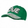 Love Rhinestone Jeweled Baseball Cap - Green - CI11VLHLDGX