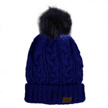 Women Winter Pompom Beanie PomPom in Women's Skullies & Beanies