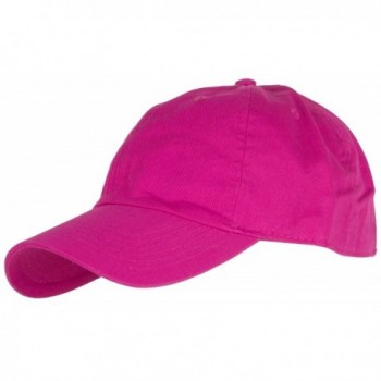 DRY77 Plain Solid Color Cotton Baseball Cap - Hot Pink - CX12E7W56WP