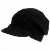 Nirvanna Designs CH605 Tuck Knit Visor with Fleece - Black - C711H7RBN43